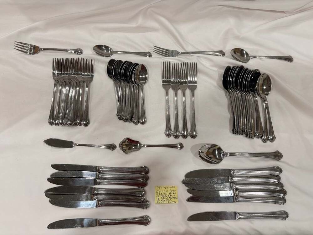 Pfaltzgraff 18/0 Stainless Steel Flatware Set Large Collection